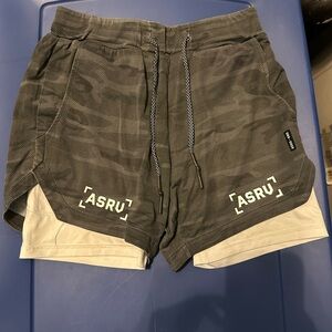 Men's ASRV Camo Black and Tan Shorts